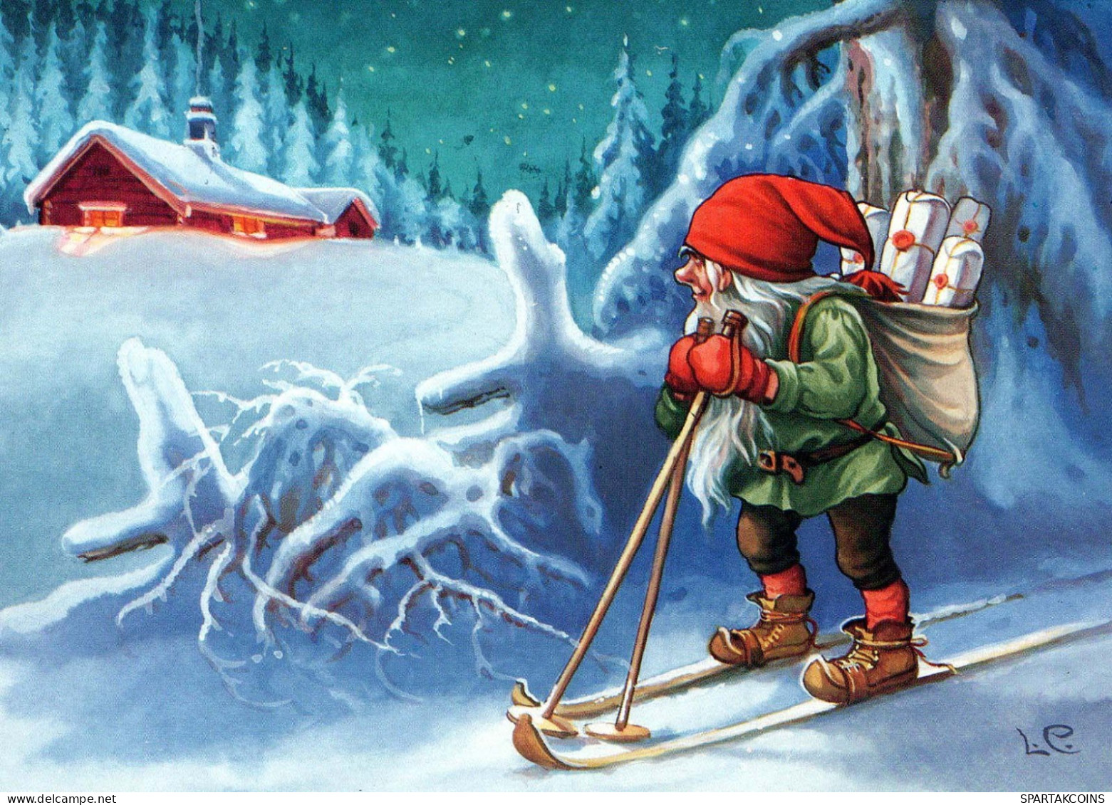 Buon Anno Natale GNOME Vintage Cartolina CPSM #PBA743.IT - Nouvel An