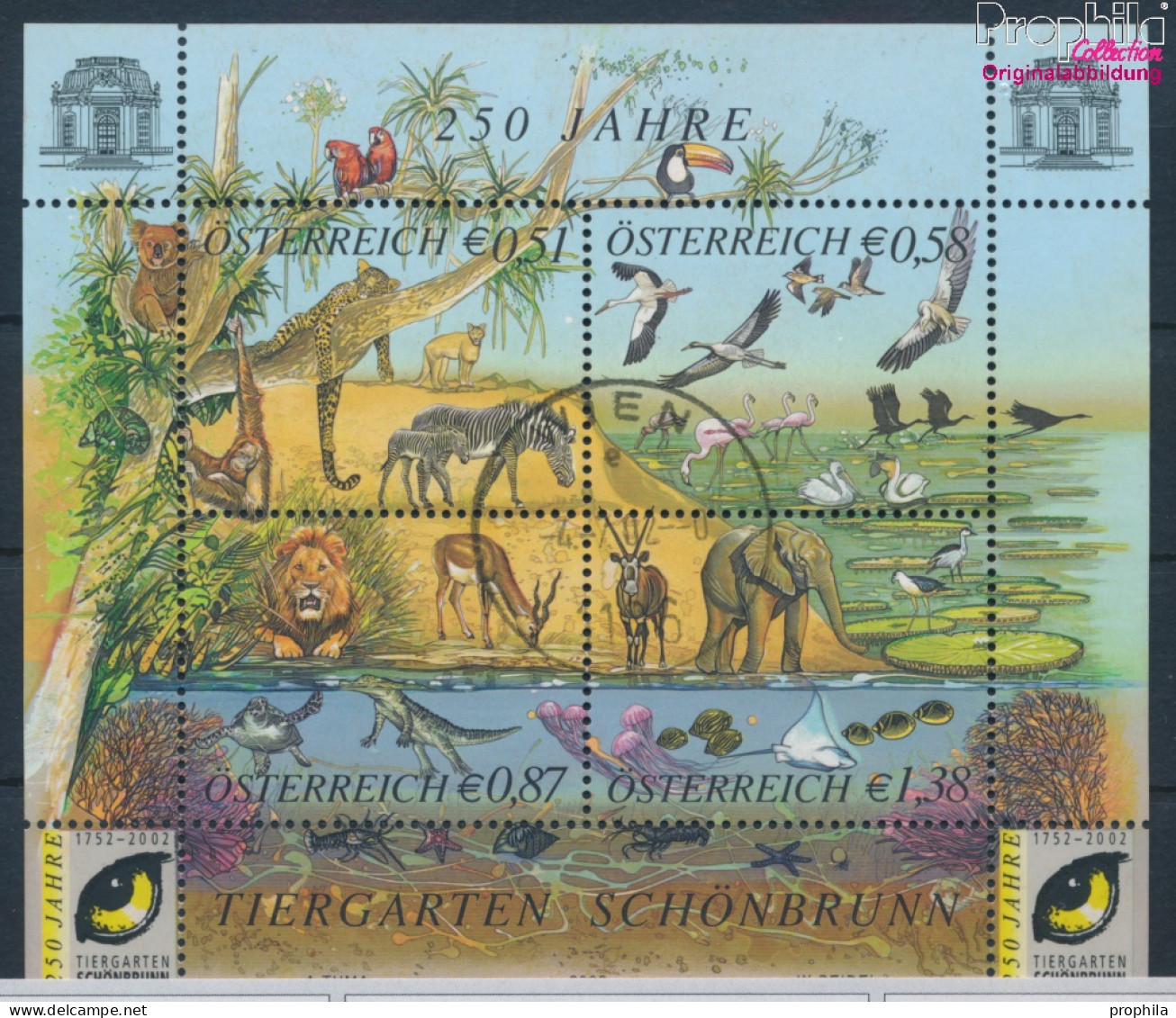 Österreich Block16 (kompl.Ausg.) Gestempelt 2002 Tiergarten Schönbrunn (10404382 - Used Stamps