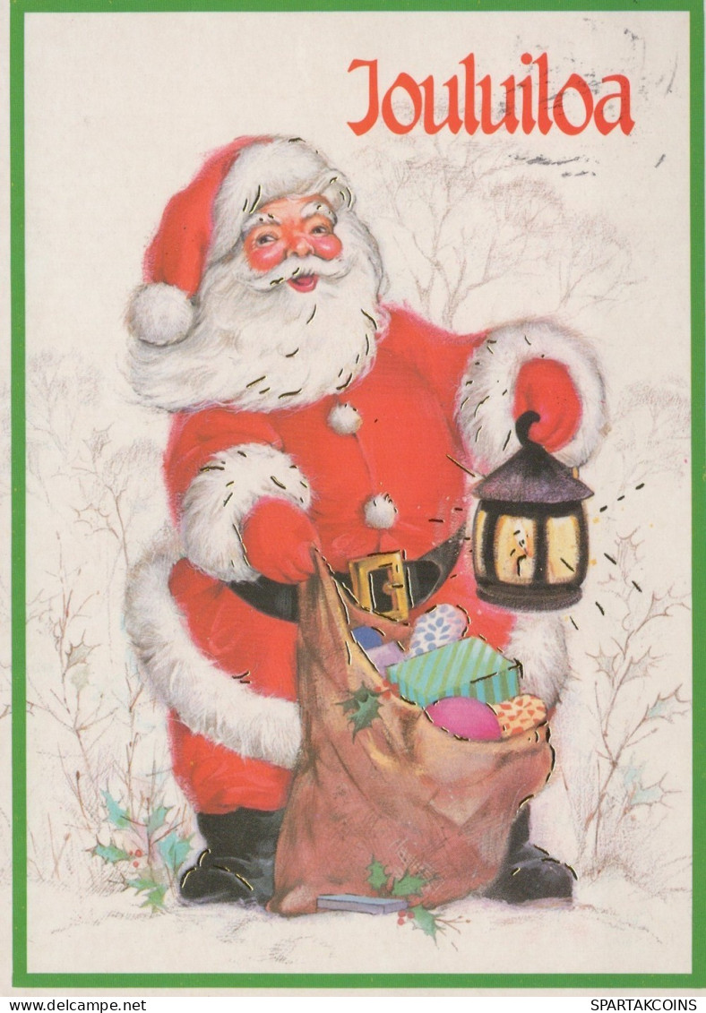 WEIHNACHTSMANN SANTA CLAUS WEIHNACHTSFERIEN Vintage Postkarte CPSM #PAJ606.DE - Kerstman