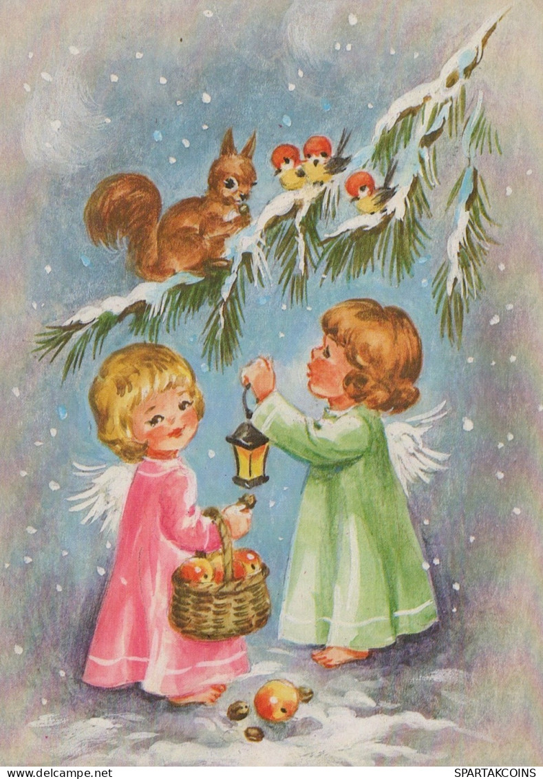 ENGEL WEIHNACHTSFERIEN Feiern & Feste Vintage Ansichtskarte Postkarte CPSM #PAH957.DE - Engel