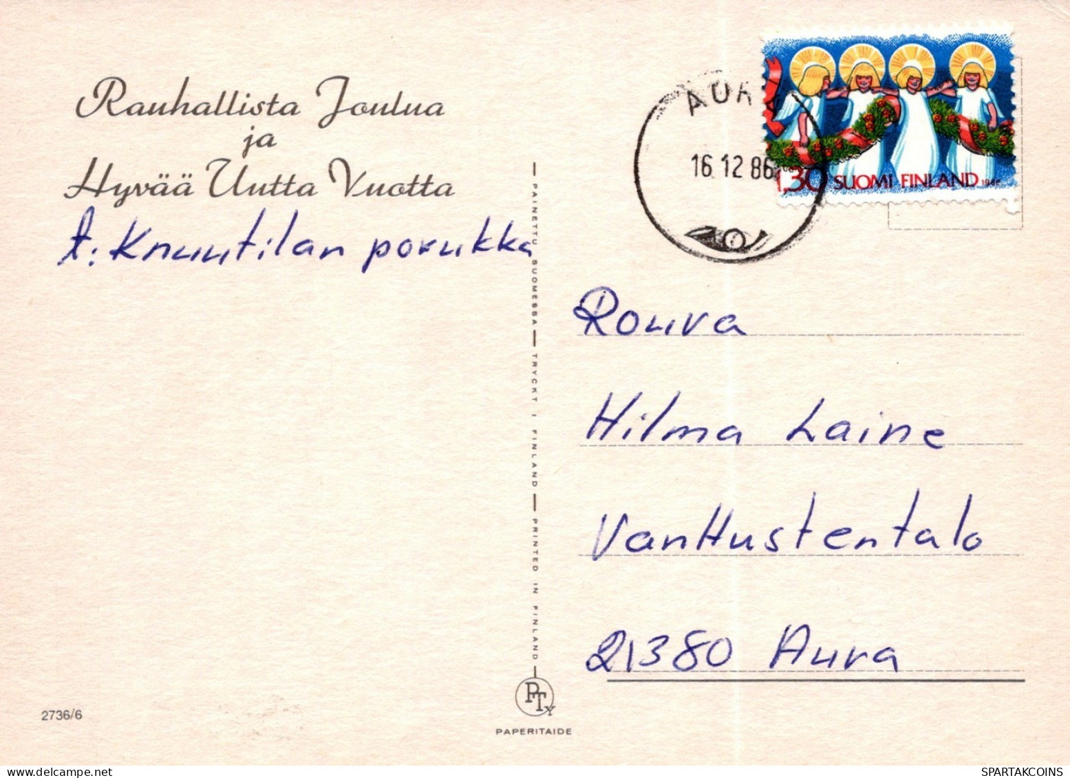ENGEL WEIHNACHTSFERIEN Feiern & Feste Vintage Ansichtskarte Postkarte CPSM #PAH828.DE - Anges