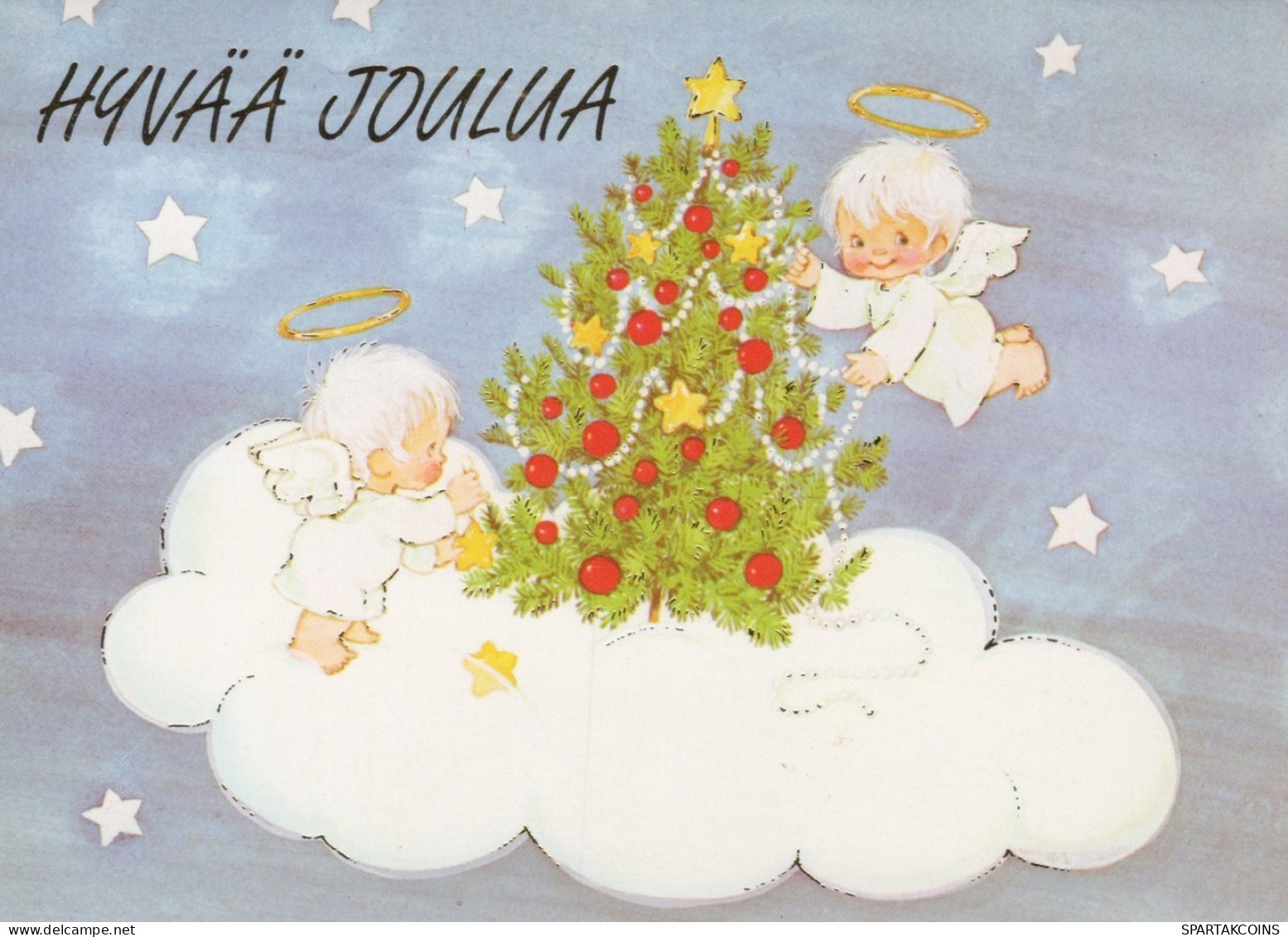 ENGEL WEIHNACHTSFERIEN Feiern & Feste Vintage Ansichtskarte Postkarte CPSM #PAH015.DE - Angels