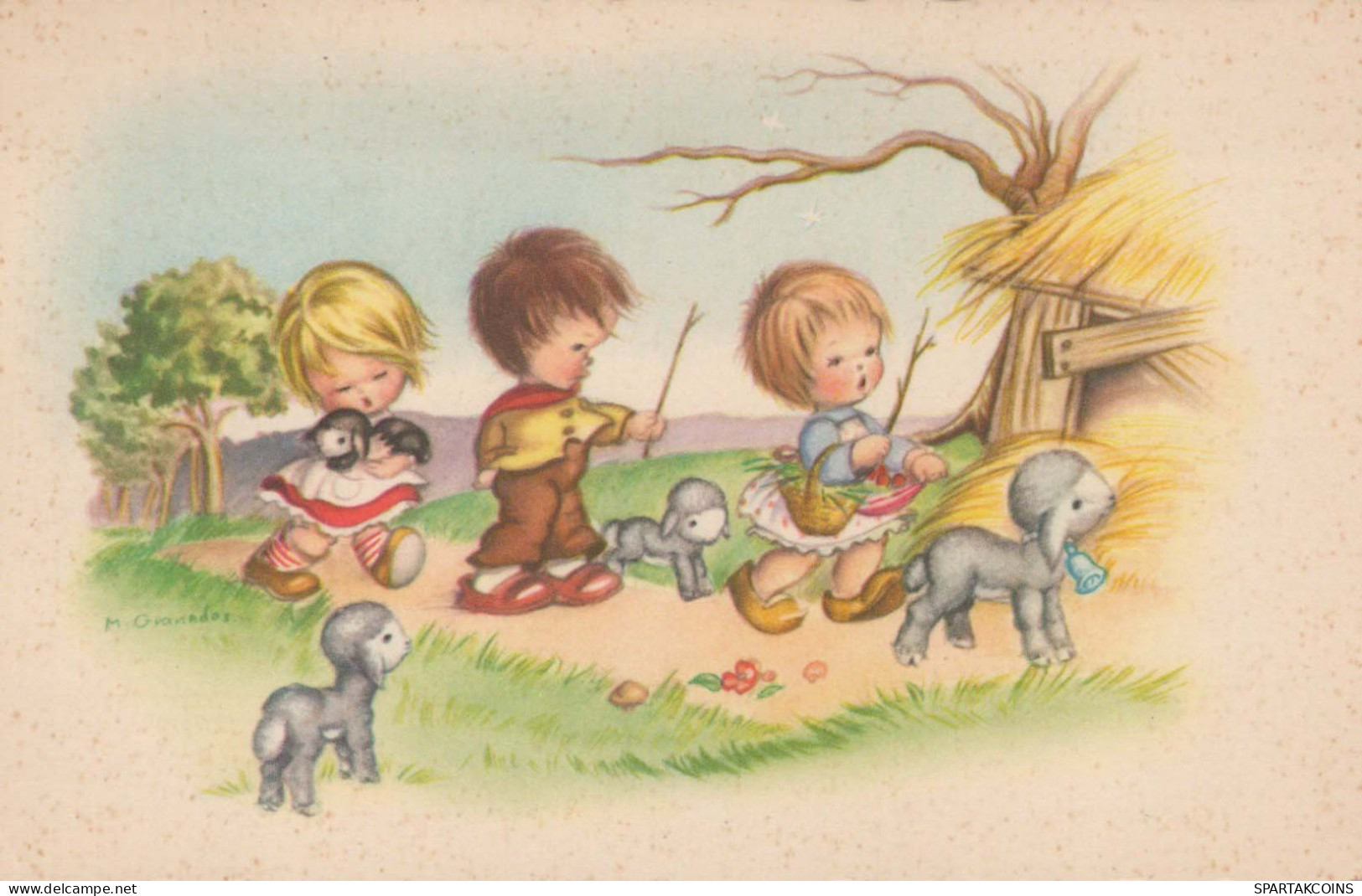 NIÑOS NIÑOS Escena S Paisajes Vintage Tarjeta Postal CPSMPF #PKG735.ES - Szenen & Landschaften