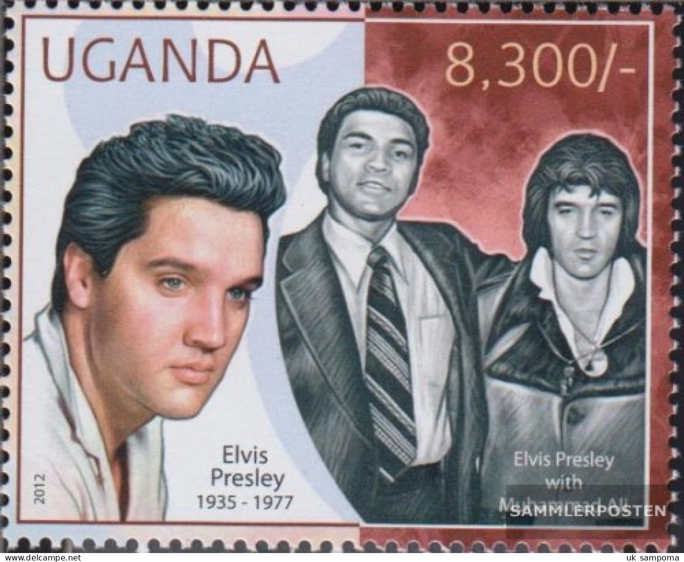 Uganda 2853 (complete Issue) Unmounted Mint / Never Hinged 2012 Elvis Presley - Uganda (1962-...)