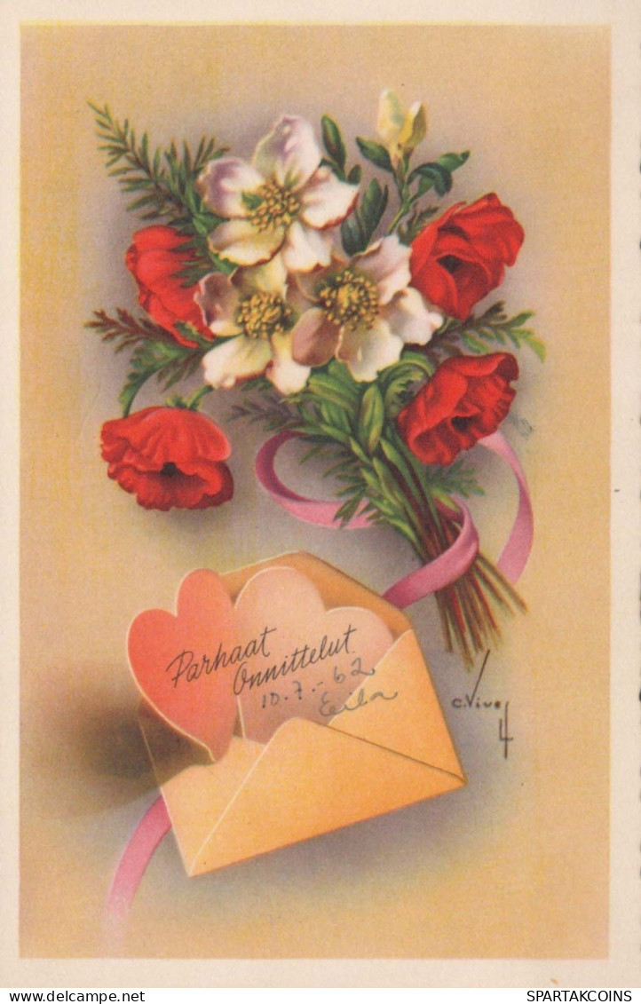 FLORES Vintage Tarjeta Postal CPSMPF #PKG109.ES - Flowers