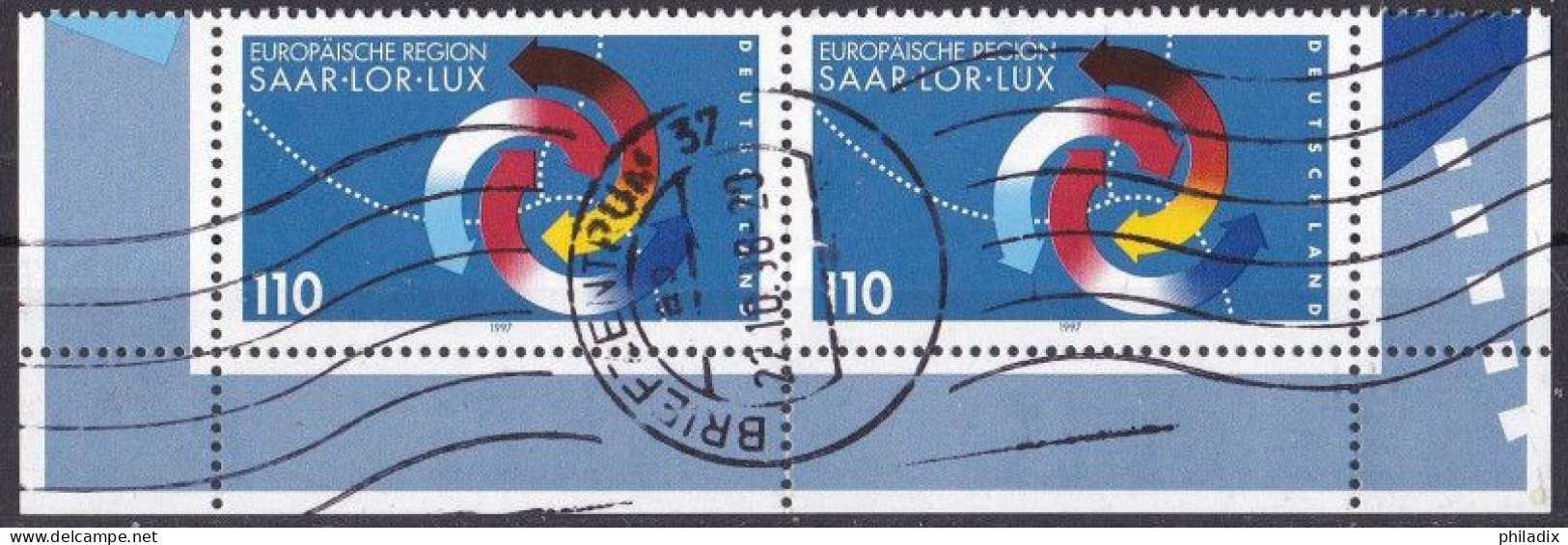 BRD 1997 Mi. Nr. 1957 O/used Eckrand Paar (BRD1-7) - Used Stamps