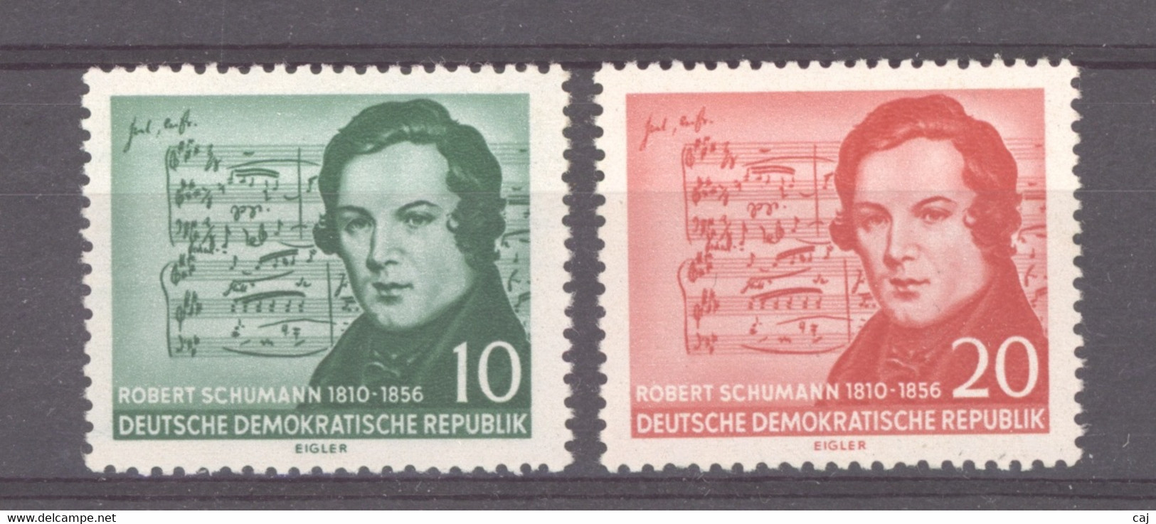 Allemagne  -  RDA  :  Yv  264-65  **  Robert Schumann - Neufs