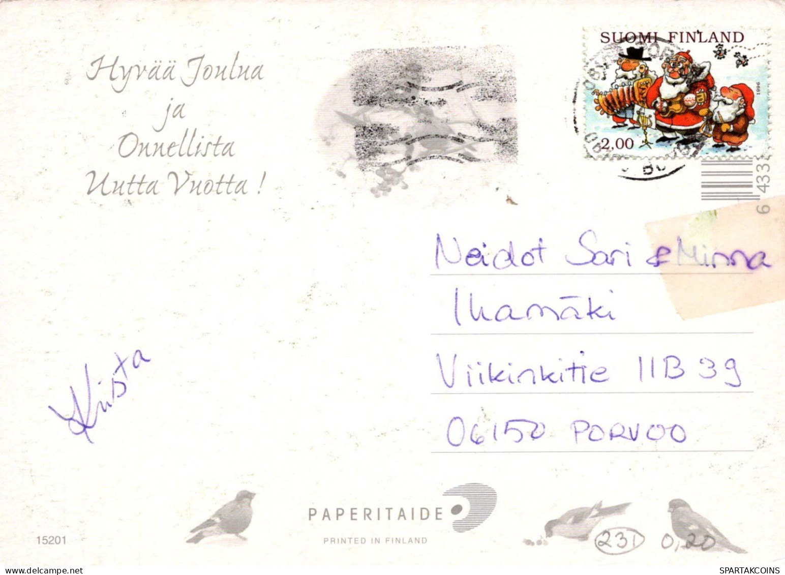 ÁNGEL Navidad Vintage Tarjeta Postal CPSM #PBP364.ES - Anges