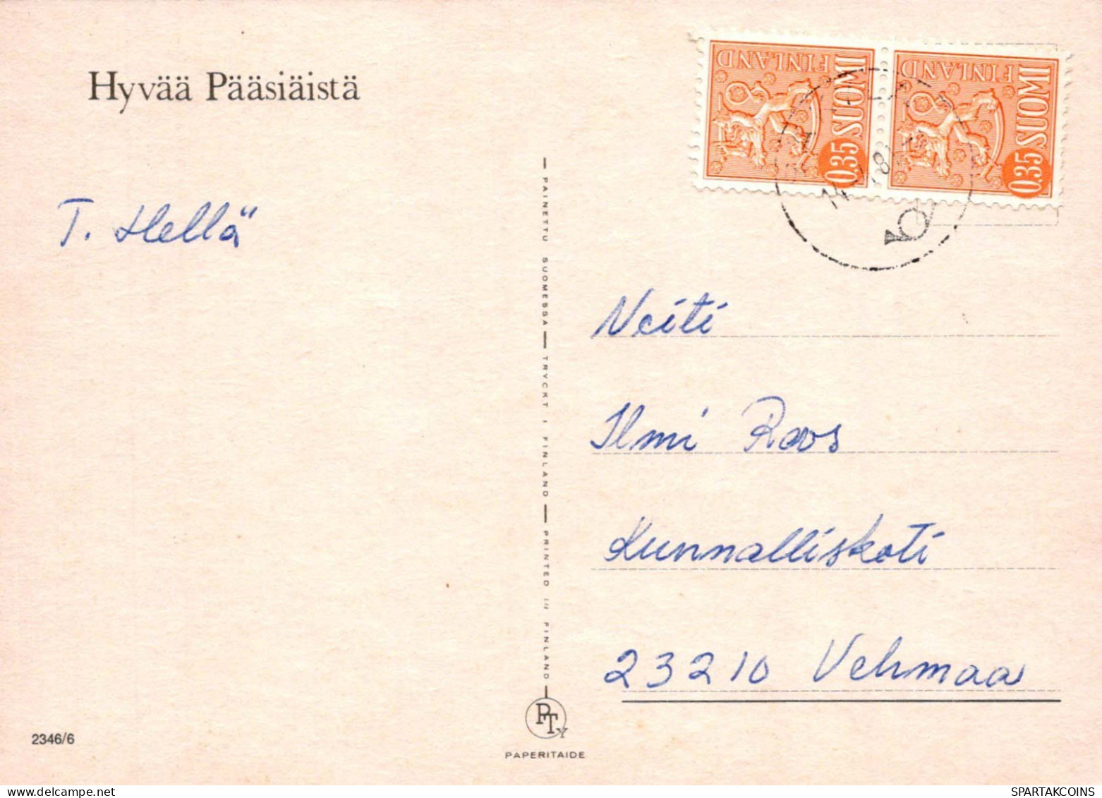 PASCUA CONEJO HUEVO Vintage Tarjeta Postal CPSM #PBO426.ES - Pasqua
