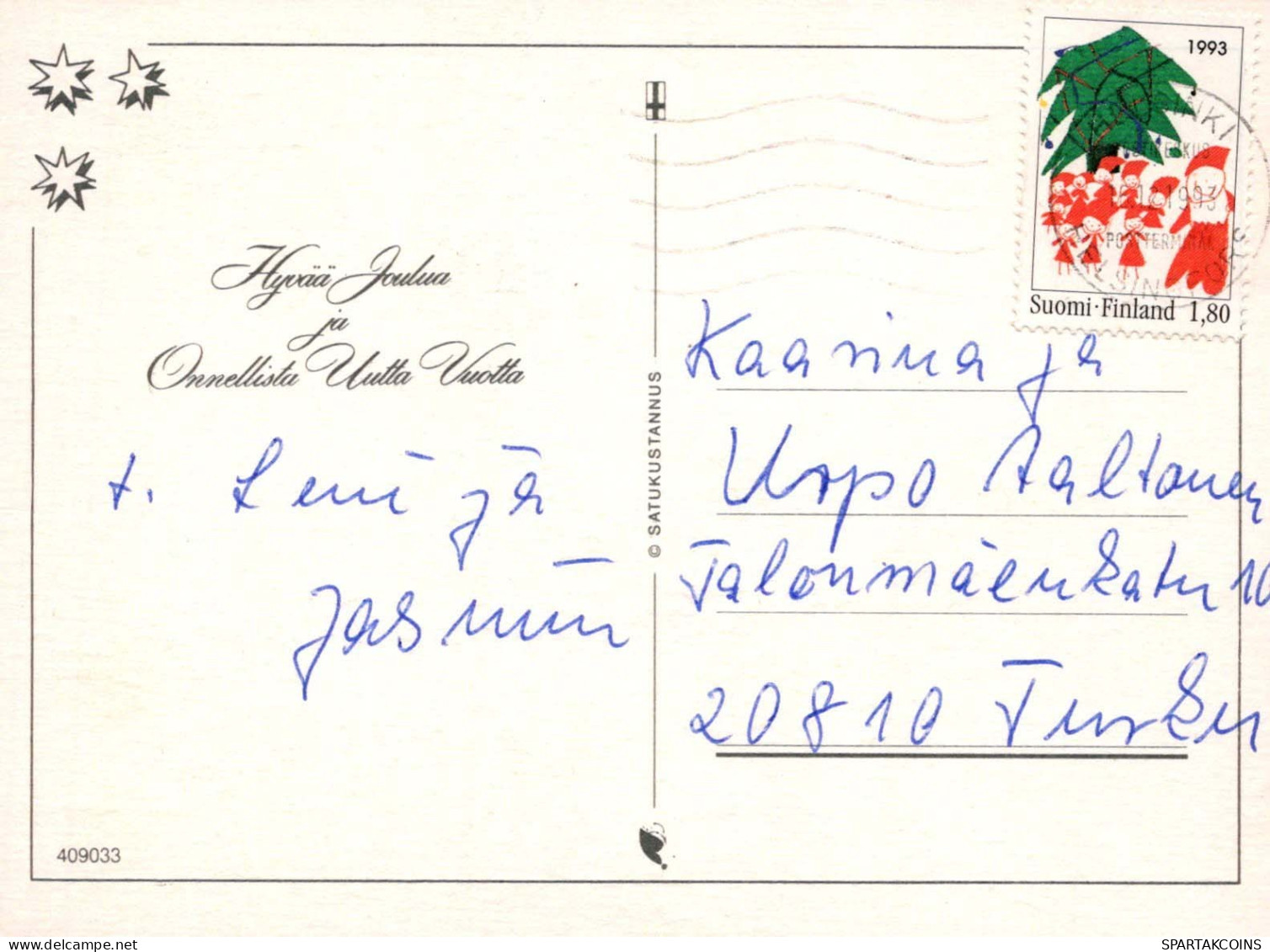 Feliz Año Navidad IGLESIA Vintage Tarjeta Postal CPSM #PBO106.ES - Nouvel An