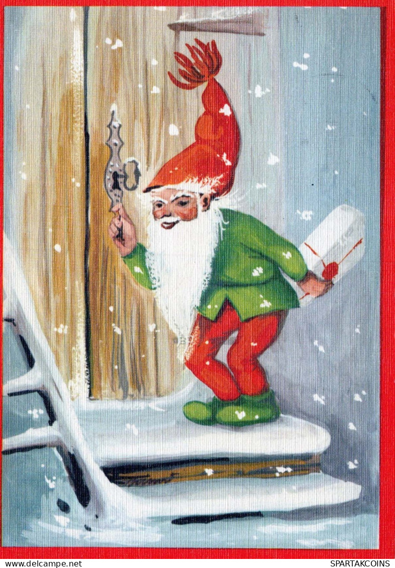 PAPÁ NOEL Feliz Año Navidad Vintage Tarjeta Postal CPSM #PBL441.ES - Santa Claus