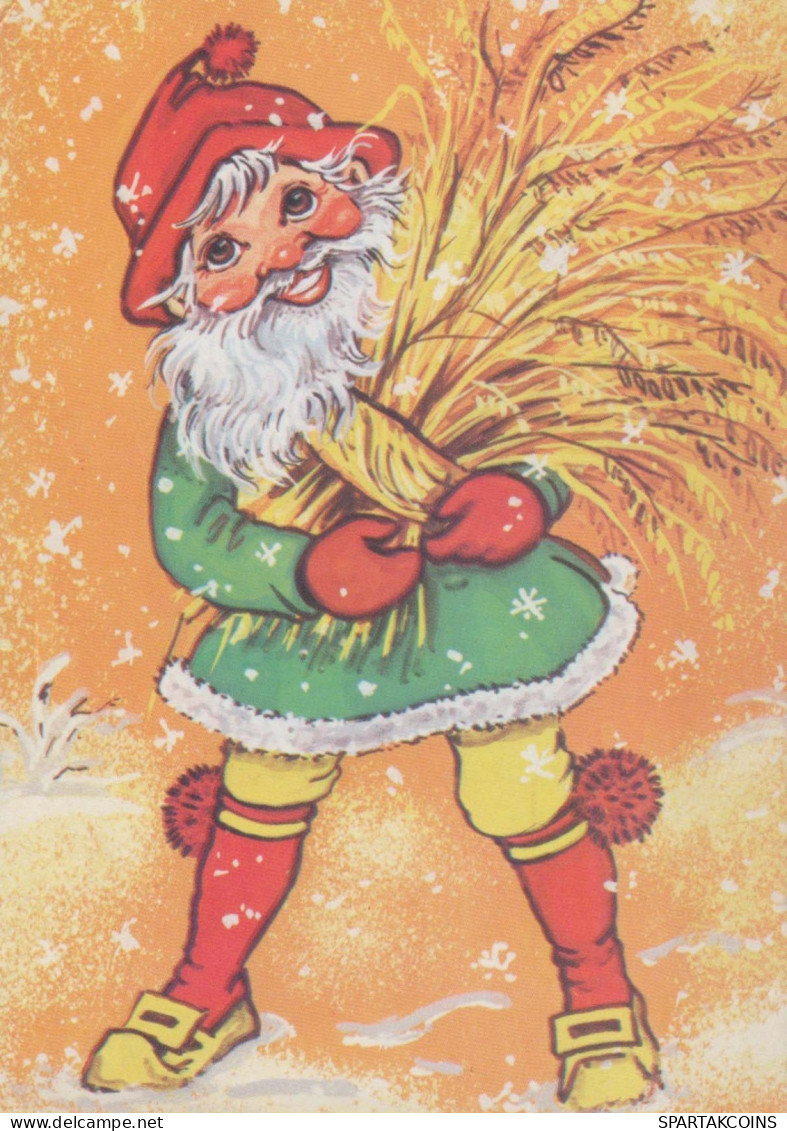 PAPÁ NOEL Feliz Año Navidad Vintage Tarjeta Postal CPSM #PBL116.ES - Santa Claus