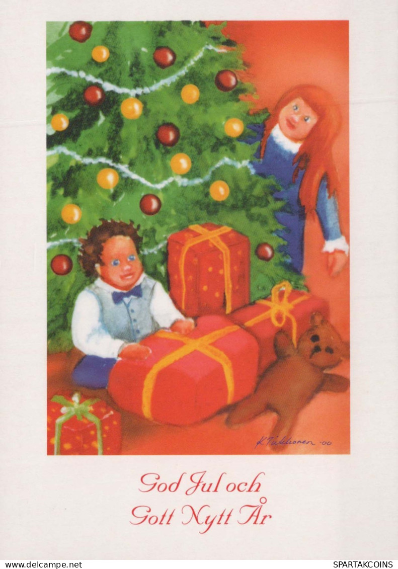 Feliz Año Navidad NIÑOS Vintage Tarjeta Postal CPSM #PAY714.ES - New Year