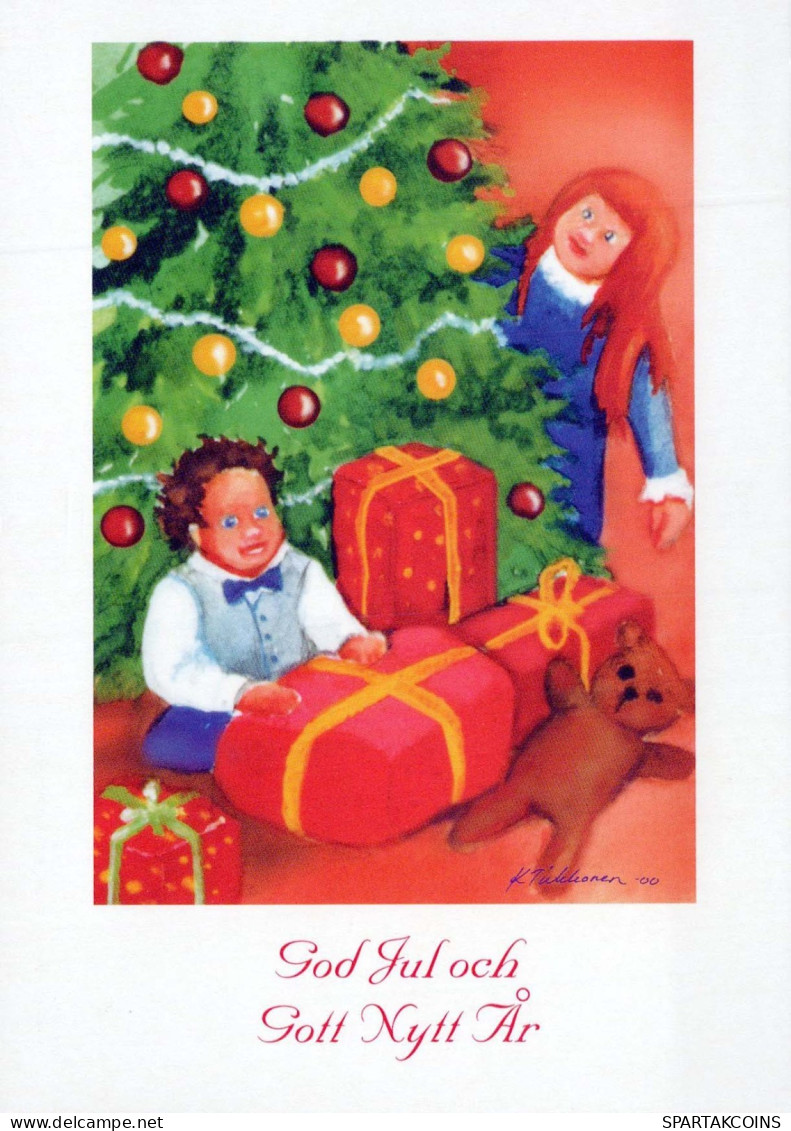 Feliz Año Navidad NIÑOS Vintage Tarjeta Postal CPSM #PAY714.ES - New Year