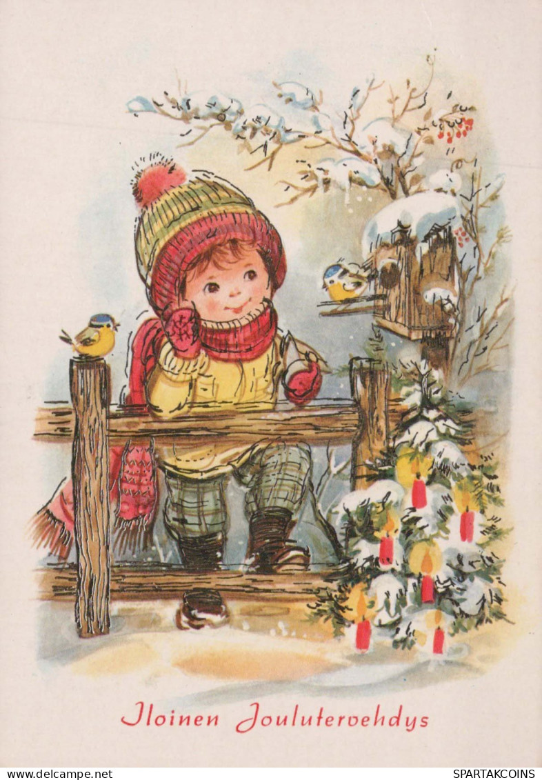 Feliz Año Navidad NIÑOS Vintage Tarjeta Postal CPSM #PAW812.ES - New Year