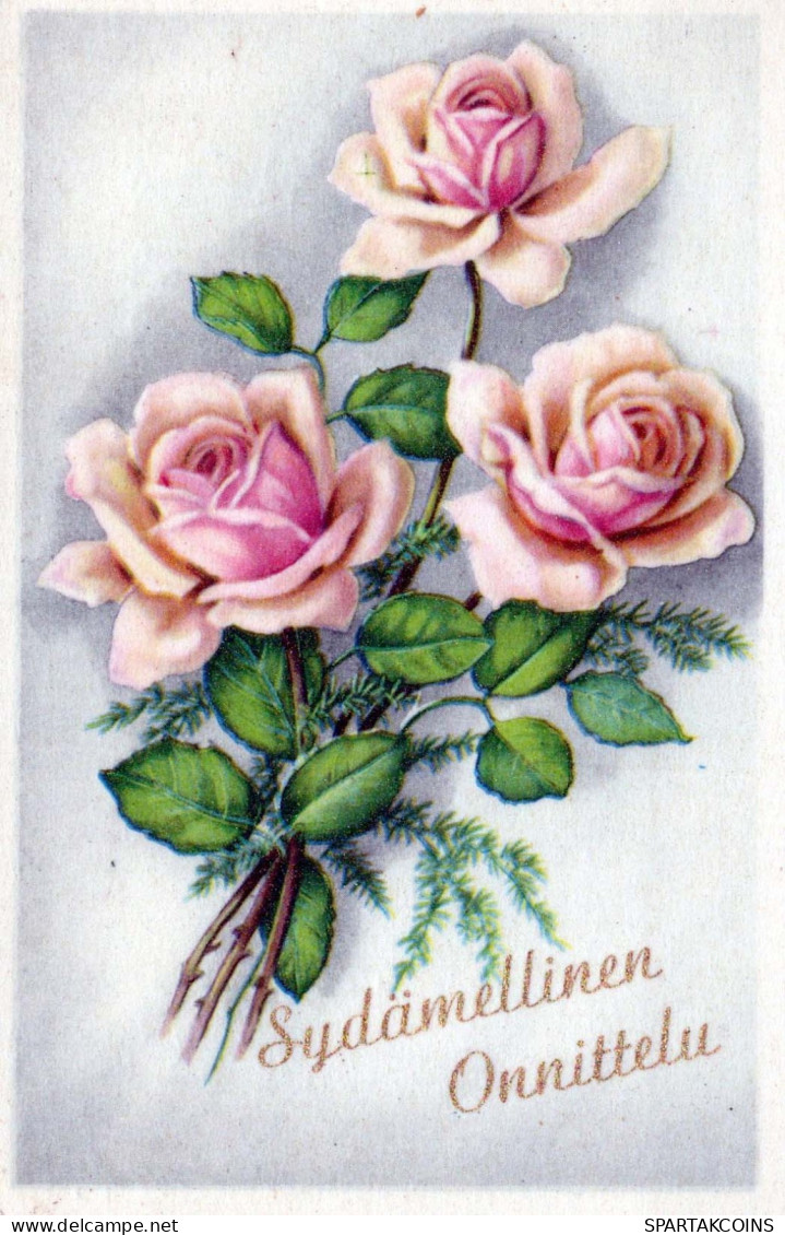 FLOWERS Vintage Ansichtskarte Postkarte CPA #PKE507.DE - Fleurs