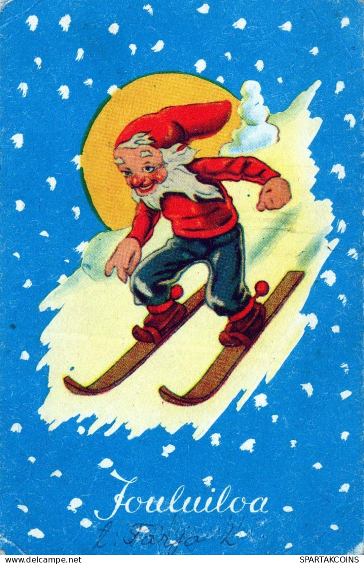 Neujahr Weihnachten GNOME Vintage Ansichtskarte Postkarte CPSMPF #PKD988.DE - Neujahr