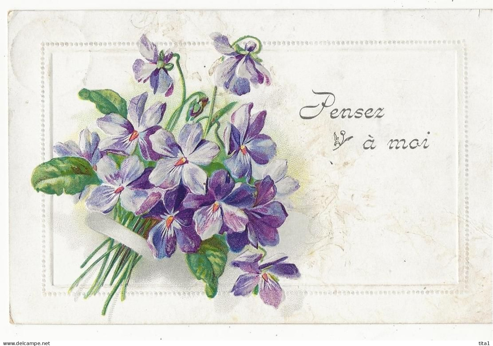 472 - Pensez à Moi - Violettes " En Relief" - Flowers
