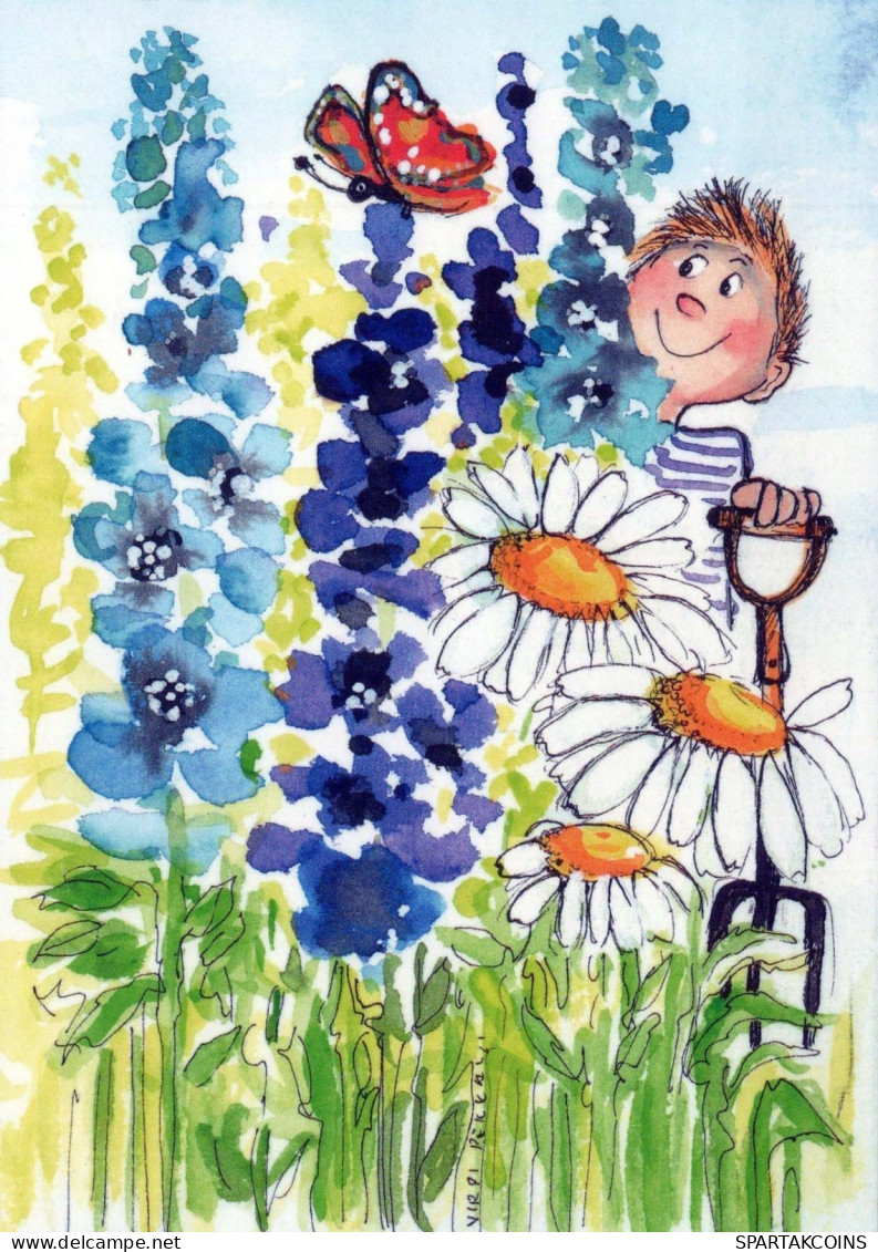 FLOWERS Vintage Ansichtskarte Postkarte CPSM #PBZ997.DE - Flowers