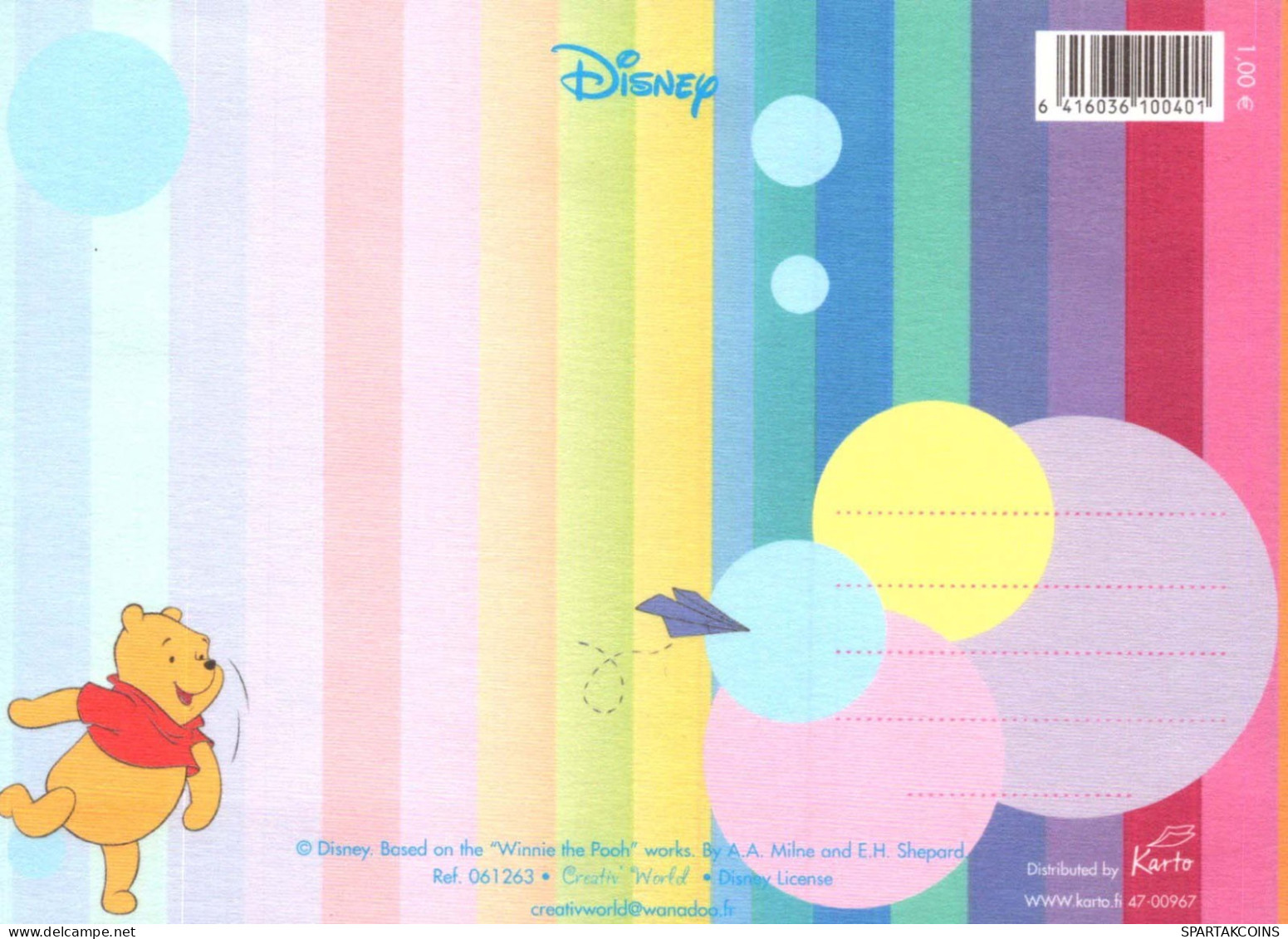 DISNEY CARTOON Vintage Ansichtskarte Postkarte CPSM #PBV537.DE - Scenes & Landscapes