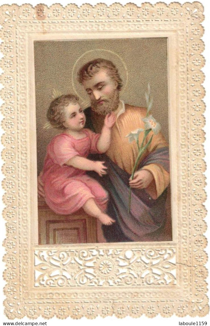 SOUVENIR PIEUX CANIVET DENTELLE  IMAGE PIEUSE CHROMO HOLY CARD SANTINI - Devotion Images