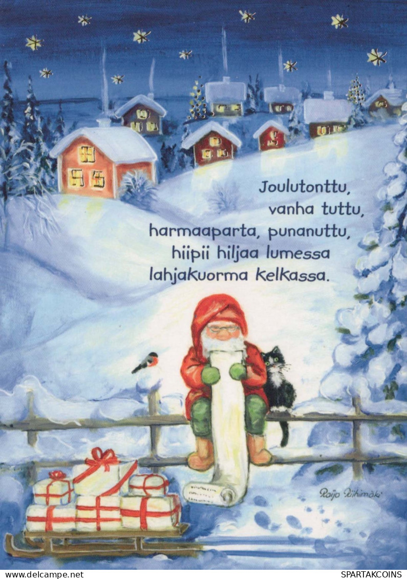 Neujahr Weihnachten GNOME Vintage Ansichtskarte Postkarte CPSM #PBM146.DE - Neujahr