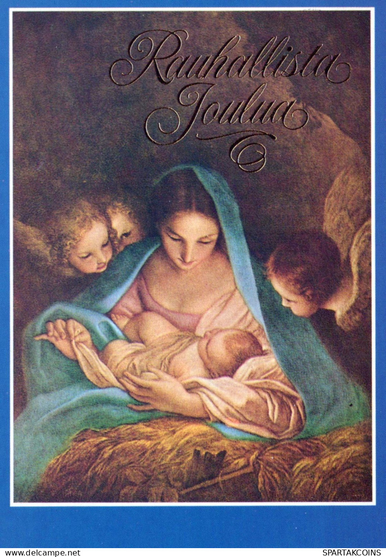 Jungfrau Maria Madonna Jesuskind Weihnachten Religion Vintage Ansichtskarte Postkarte CPSM #PBB784.DE - Vierge Marie & Madones