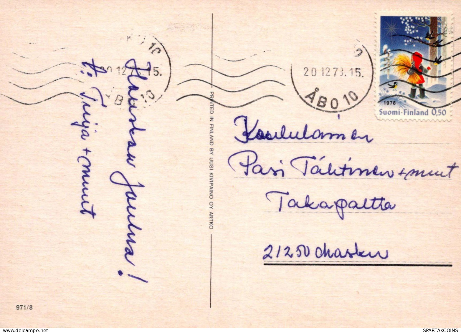 Neujahr Weihnachten KERZE Vintage Ansichtskarte Postkarte CPSM #PAZ304.DE - Nouvel An