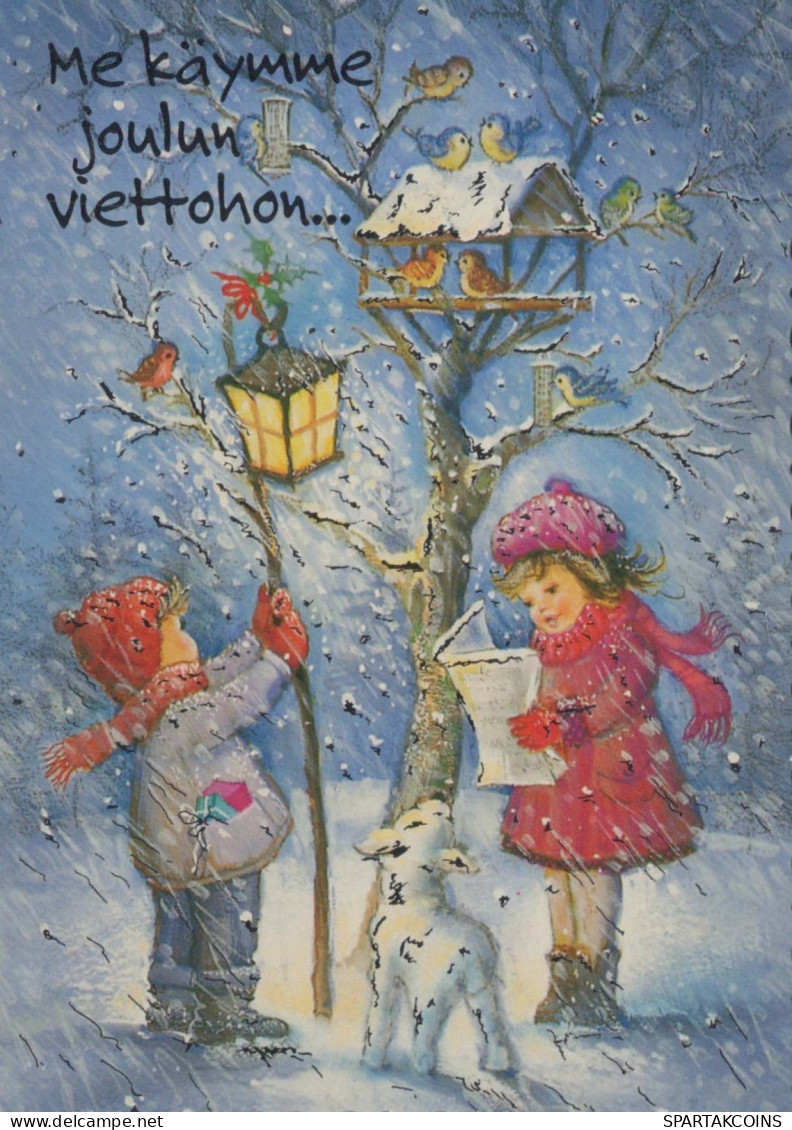 Neujahr Weihnachten KINDER Vintage Ansichtskarte Postkarte CPSM #PAY842.DE - Nouvel An