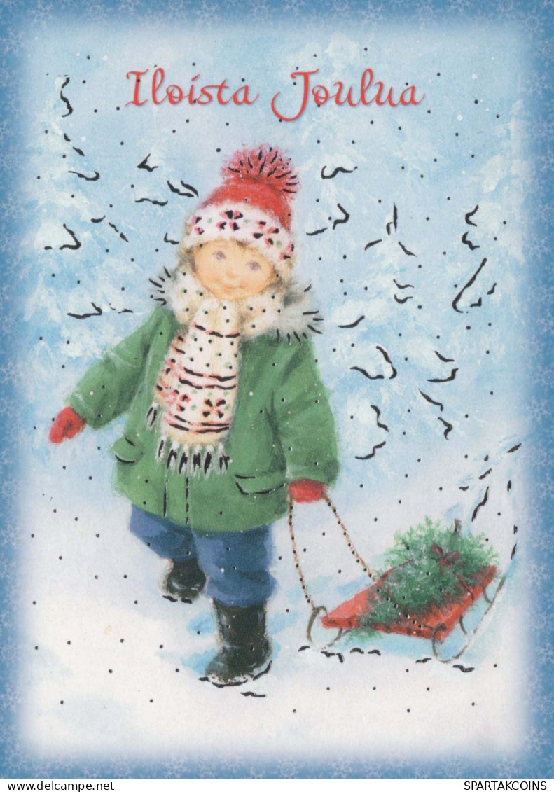 Neujahr Weihnachten KINDER Vintage Ansichtskarte Postkarte CPSM #PAW943.DE - Nouvel An
