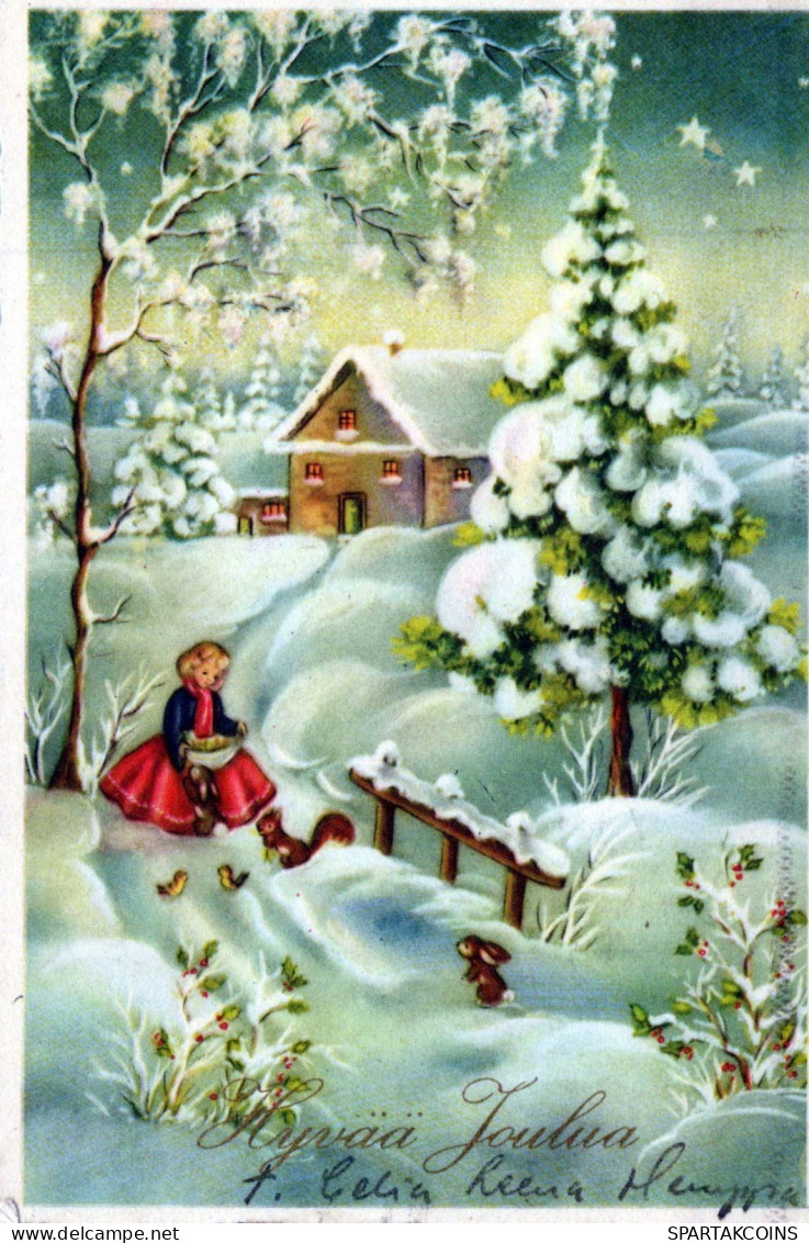 Neujahr Weihnachten KINDER Vintage Ansichtskarte Postkarte CPSM #PAY196.DE - Nouvel An