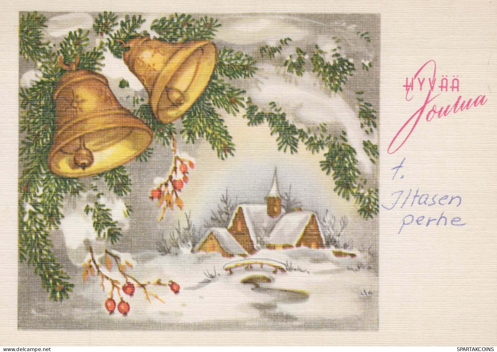 Neujahr Weihnachten KIRCHE Vintage Ansichtskarte Postkarte CPSM #PAY323.DE - Neujahr