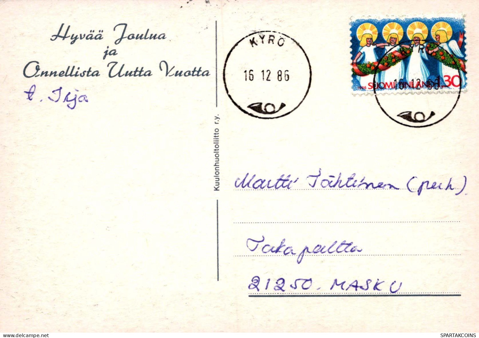 Neujahr Weihnachten Vintage Ansichtskarte Postkarte CPSM #PAW878.DE - Nouvel An