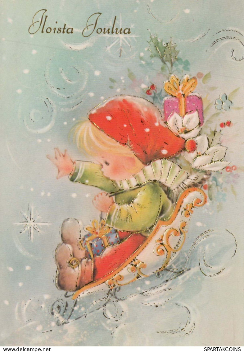 Neujahr Weihnachten KINDER Vintage Ansichtskarte Postkarte CPSM #PAW814.DE - Nouvel An