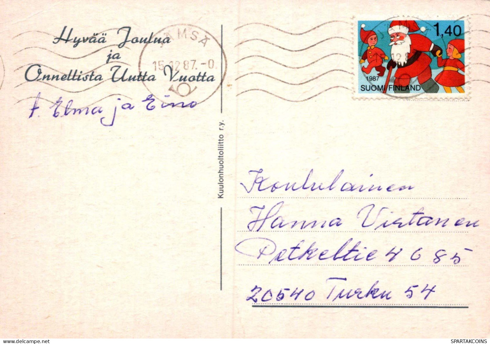 Neujahr Weihnachten GNOME Vintage Ansichtskarte Postkarte CPSM #PAW494.DE - Nouvel An