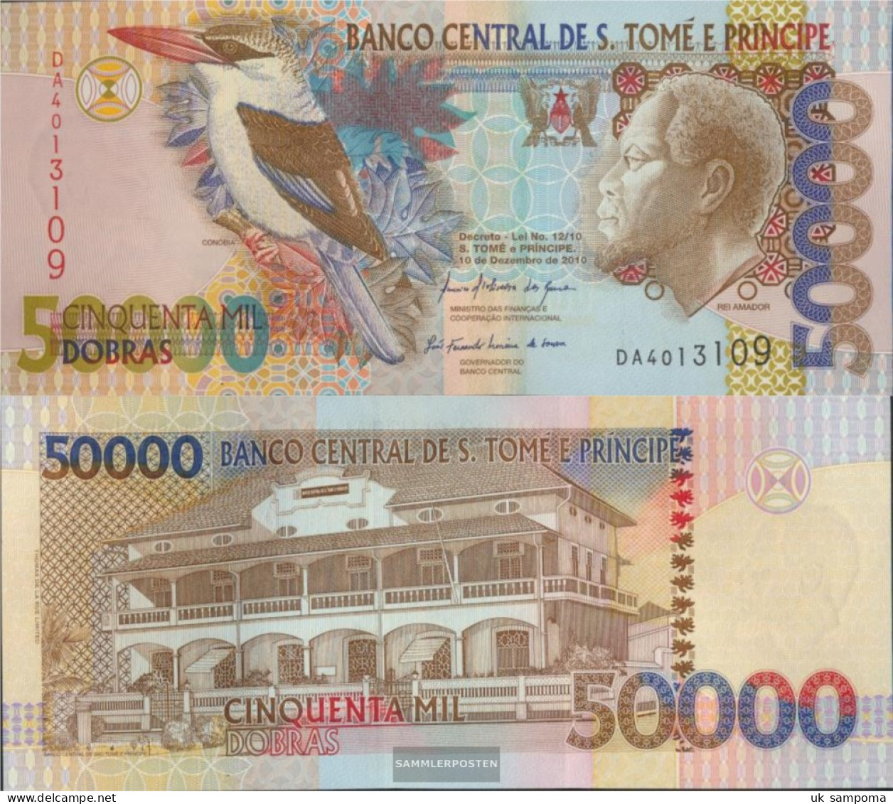 Sao TomE E PrincipE Pick-number: 68d Uncirculated 2010 50.000 Dobras - São Tomé U. Príncipe