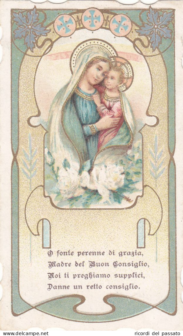 Santino Fustellato Madre Del Buon Consiglio - Images Religieuses