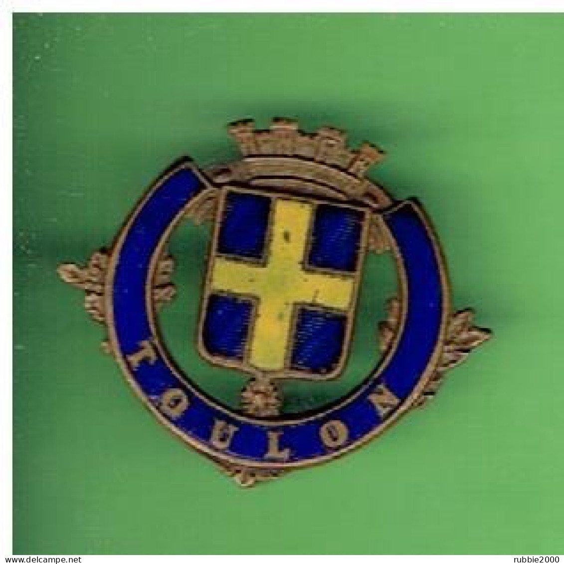 ECUSSON EMAIL TOULON VAR EN TRES BON ETAT SOUVENIR BLASON - Obj. 'Herinnering Van'