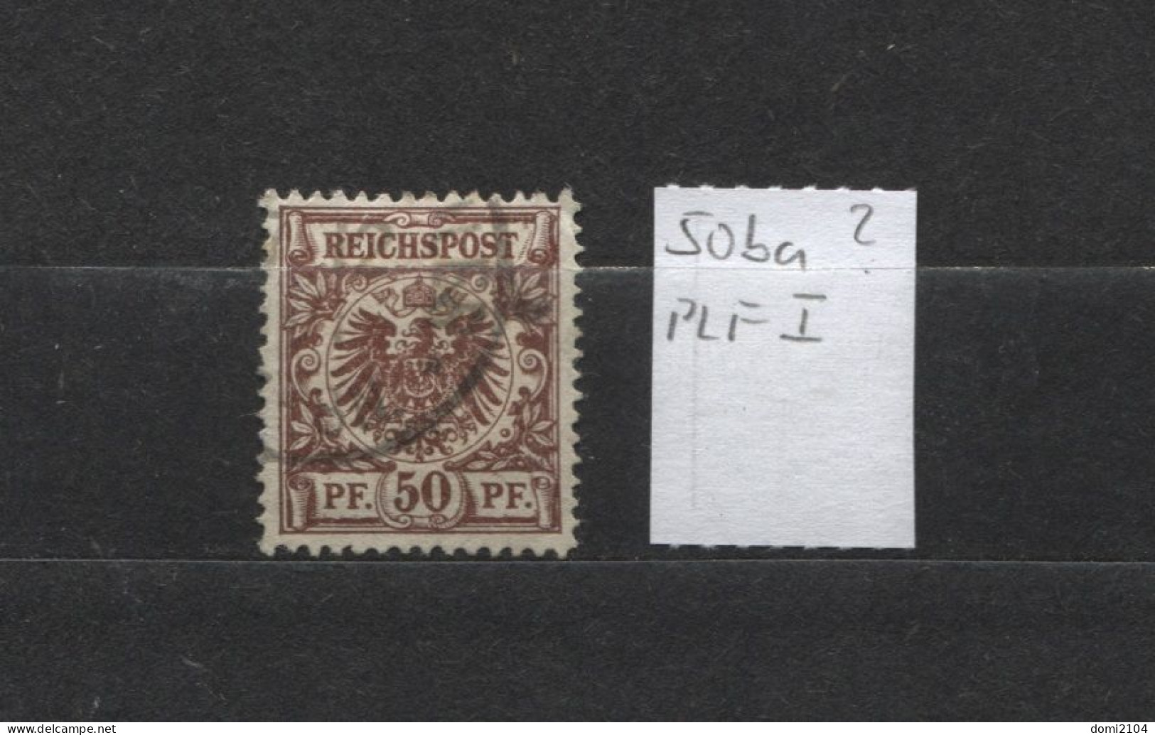 Deutsches Reich # 50 Ba Plattenfehler I Gebrochenes „T“ - Oblitérés