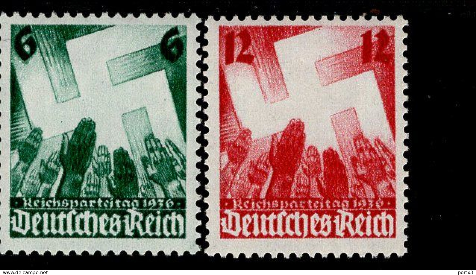 Deutsches Reich 632 - 633 Reichsparteitag  MNH Postfrisch ** Neuf - Unused Stamps