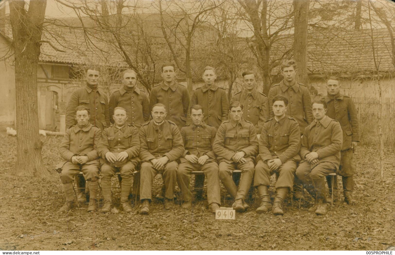 * CP PHOTO * WW2 * GROUPE DE MILITAIRES * MILITAIRE * G.V.C. - 949 * STALAG IX ABWEHR * PRISONNIERS - 1942 - Guerre 1939-45