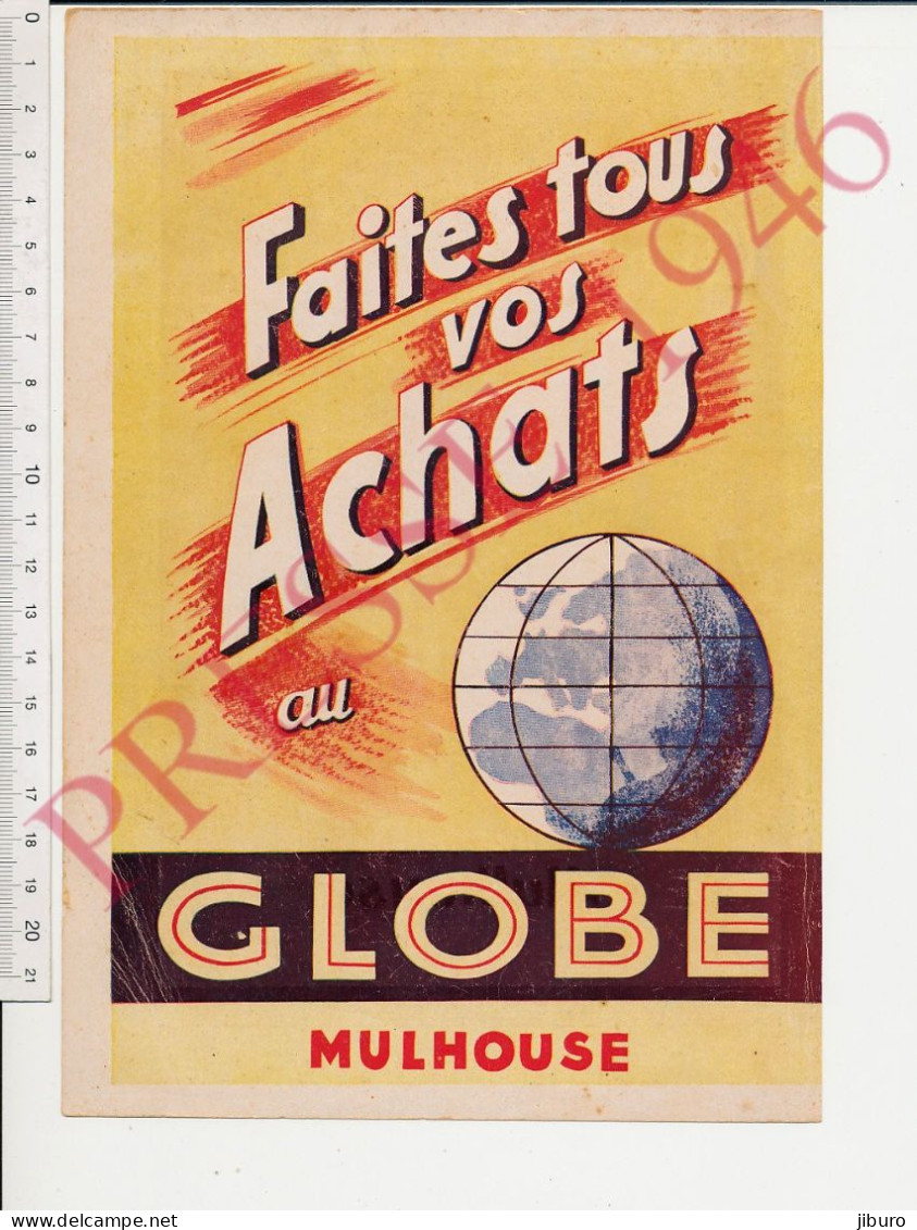 Publicité 1946 Format 24 X 16 Cm Faites Vos Achats Au Globe Mulhouse (grand Magasin) - Unclassified