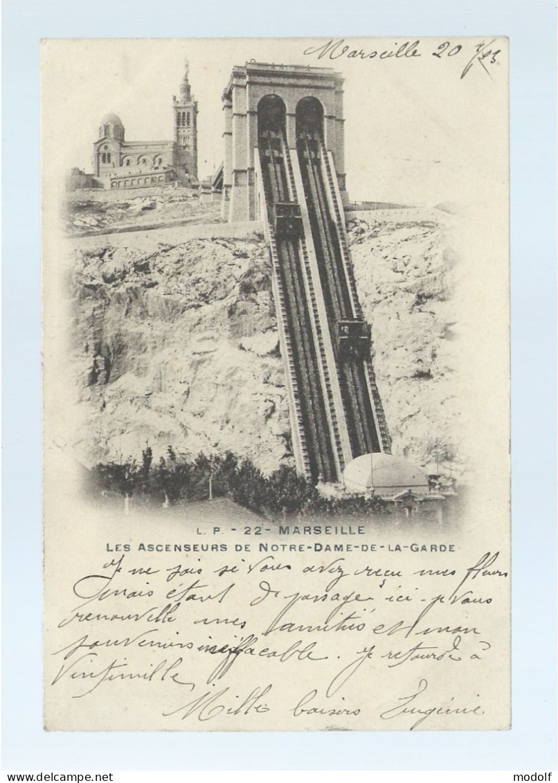 CPA - 13 - Marseille - Les Ascenseurs De Notre-Dame De La Garde - Précurseur - Circulée En 1903 - Notre-Dame De La Garde, Lift
