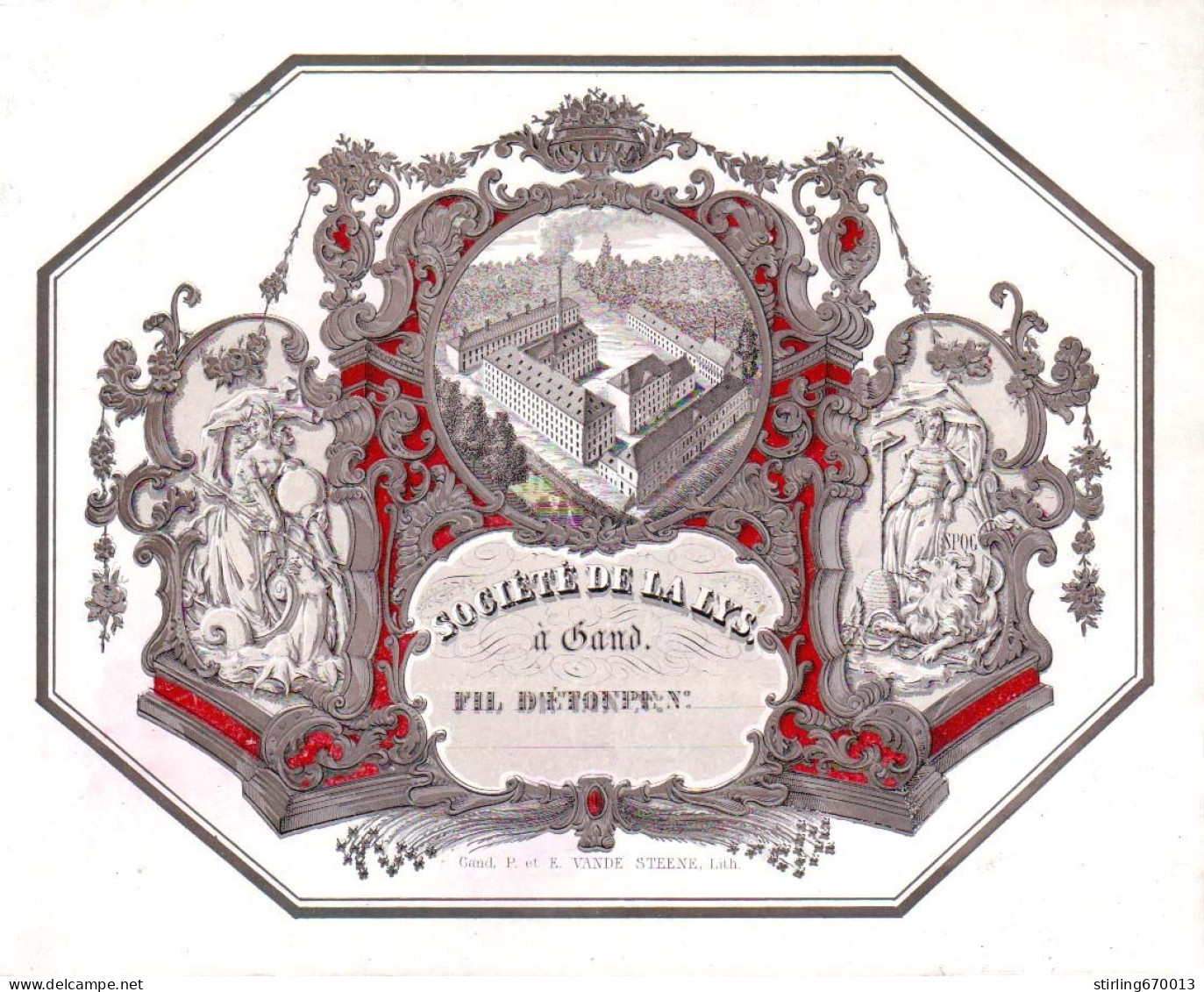 DE 1918 - Carte Porcelaine De La Societe De La Lys, Gand, Imp Vande Steene. - Autres & Non Classés