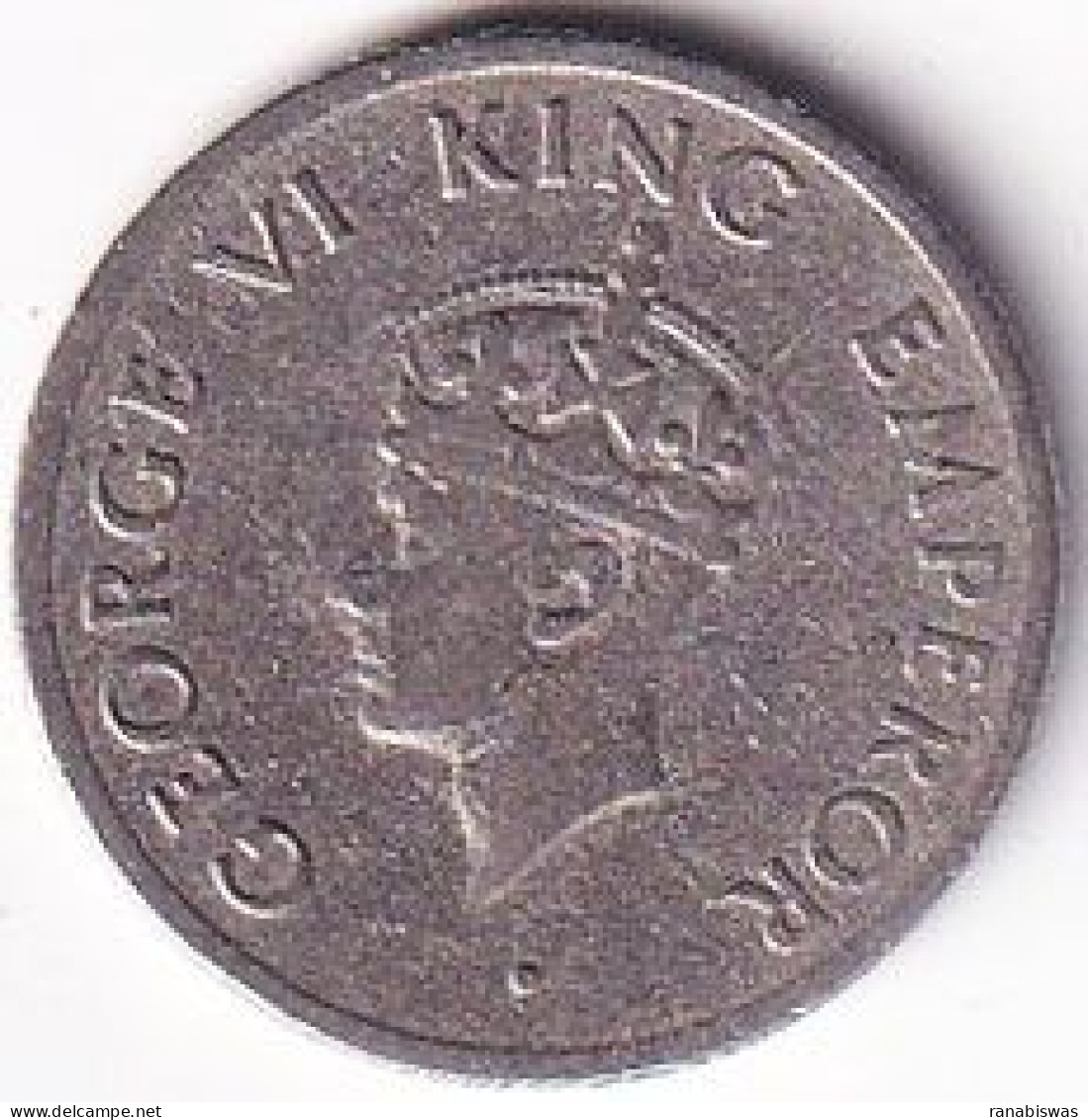 INDIA COIN LOT 282, QUARTER RUPEE 1946, KING GEORGE VI, BOMBAY MINT, XF - India