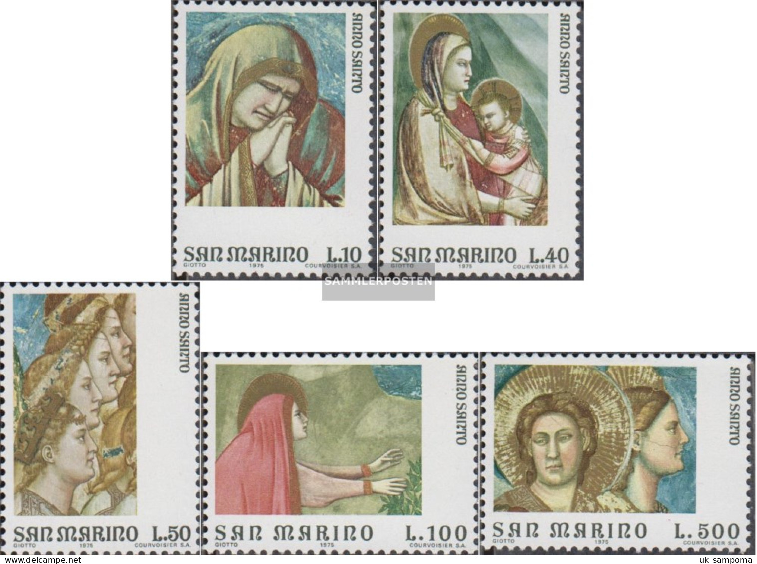 San Marino 1090-1094 (complete Issue) Unmounted Mint / Never Hinged 1975 Holy Year - Neufs