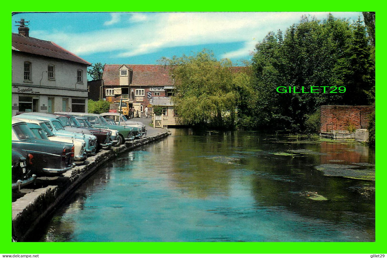 ANDOVER, HAMPSHIRE, UK - THE RIVER ANTN AND TOWN MILLS 0 TRAVEL -  ANIMATED WITH OLD CARS - - Andere & Zonder Classificatie