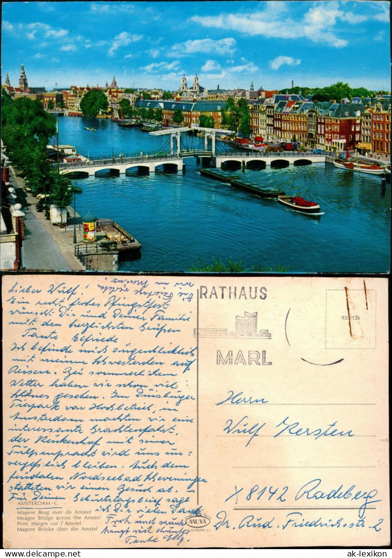 Amsterdam Amsterdam Panorama-Ansicht Magere Brug Over De Amstel 1970 - Amsterdam
