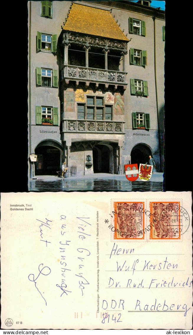Ansichtskarte Innsbruck Goldenes Dachl, Haus-Ansicht 1987 - Innsbruck