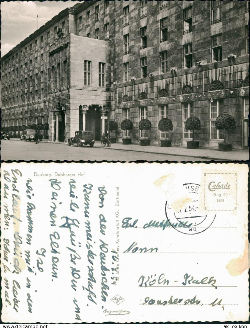Ansichtskarte Duisburg Gebäude-Ansicht Duisburger Hof 1954/1953 - Duisburg